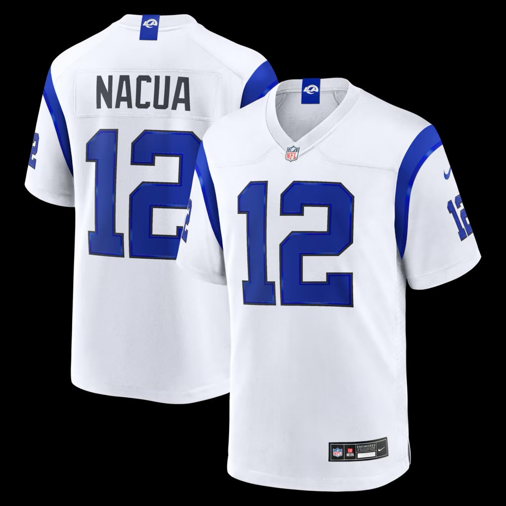 Men's Los Angeles Rams Puka Nacua Nike Fearsome White Game Jersey