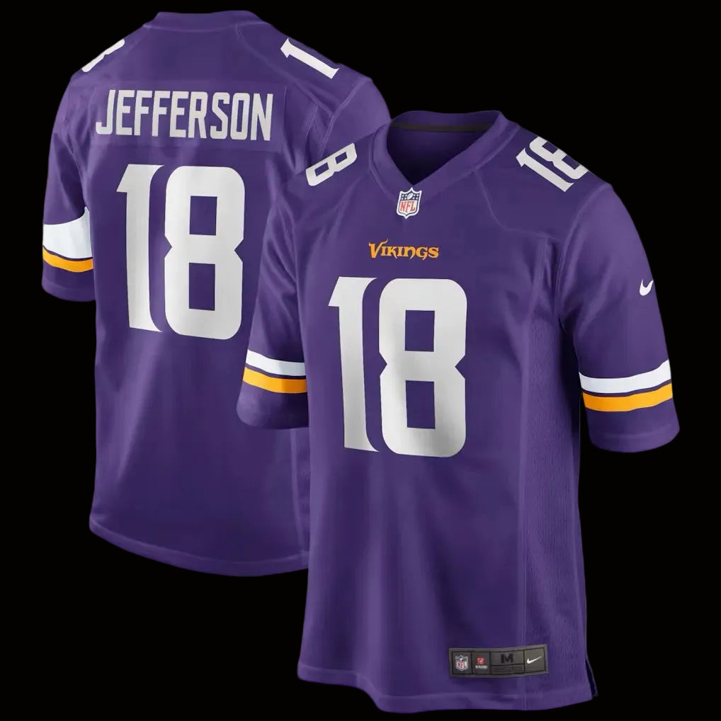 Men's Minnesota Vikings Justin Jefferson Nike Purple Player Game Jersey