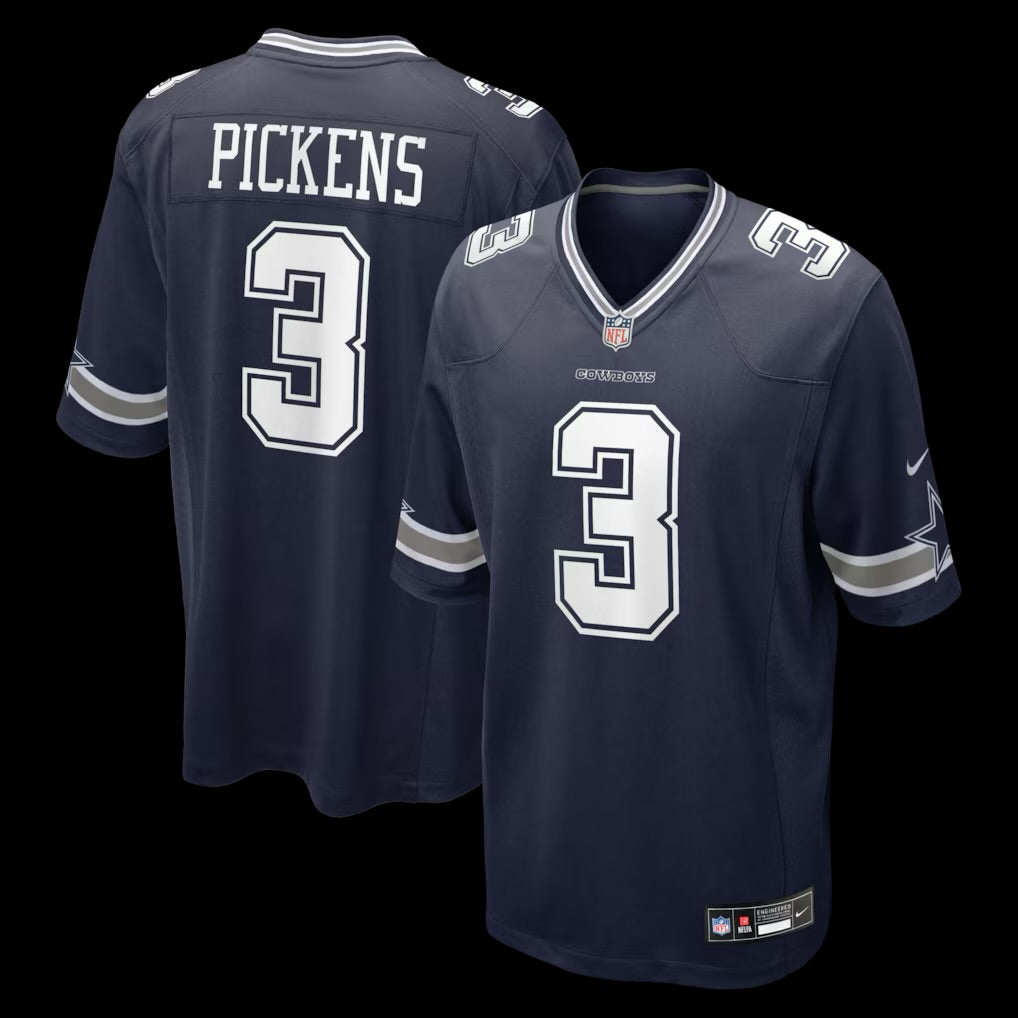 Men's Dallas Cowboys George Pickens Nike Navy Game Jersey