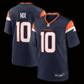Men's Denver Broncos Bo Nix Nike Navy Alternate Game Jersey