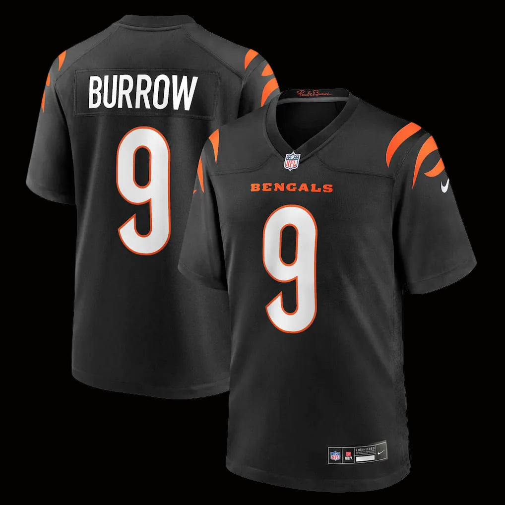 Men's Cincinnati Bengals Joe Burrow Nike Black Player Game Jersey