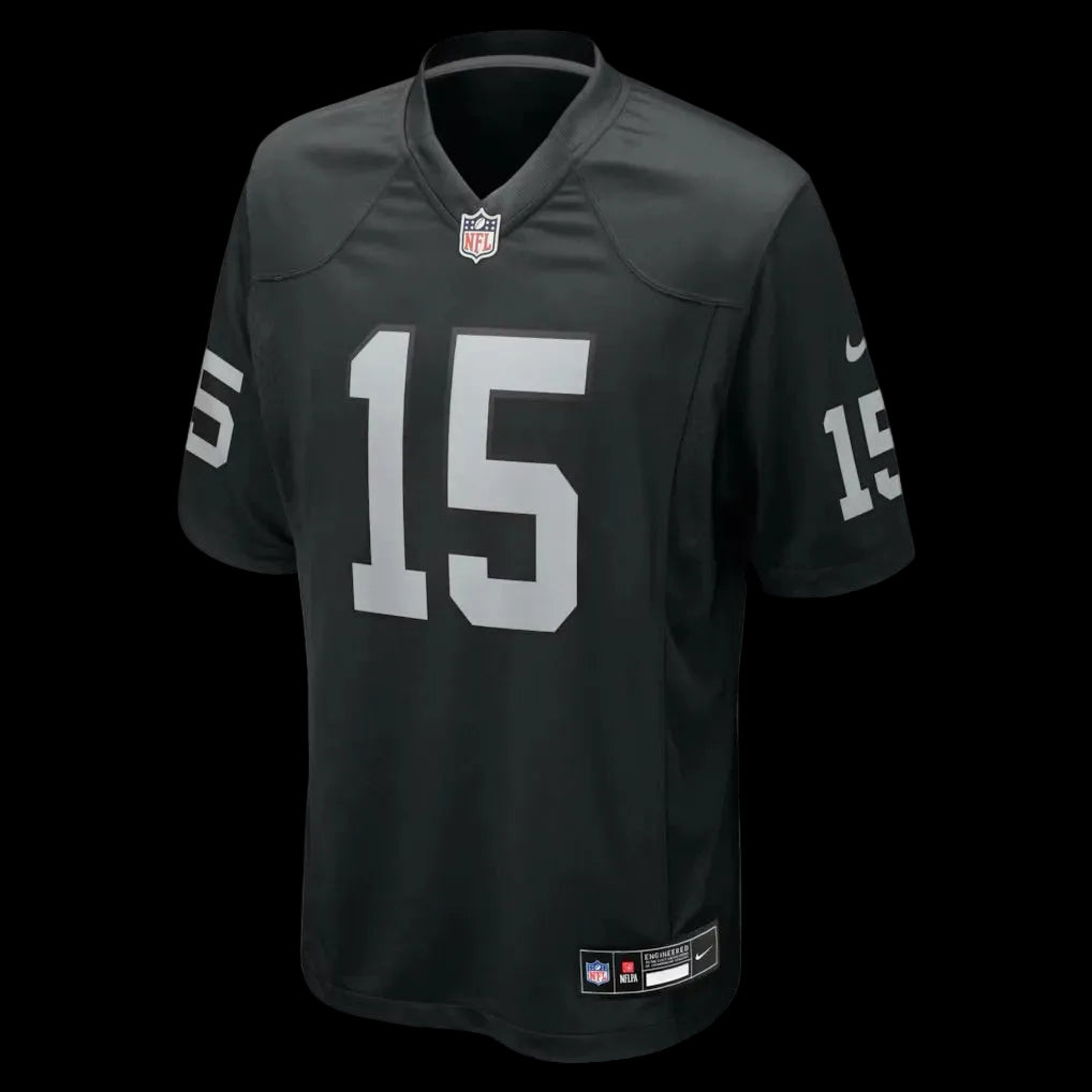 Men's Las Vegas Raiders Fernando Mendoza Nike Black 2026 NFL Draft First Round Pick No. 1 Team Game Jersey