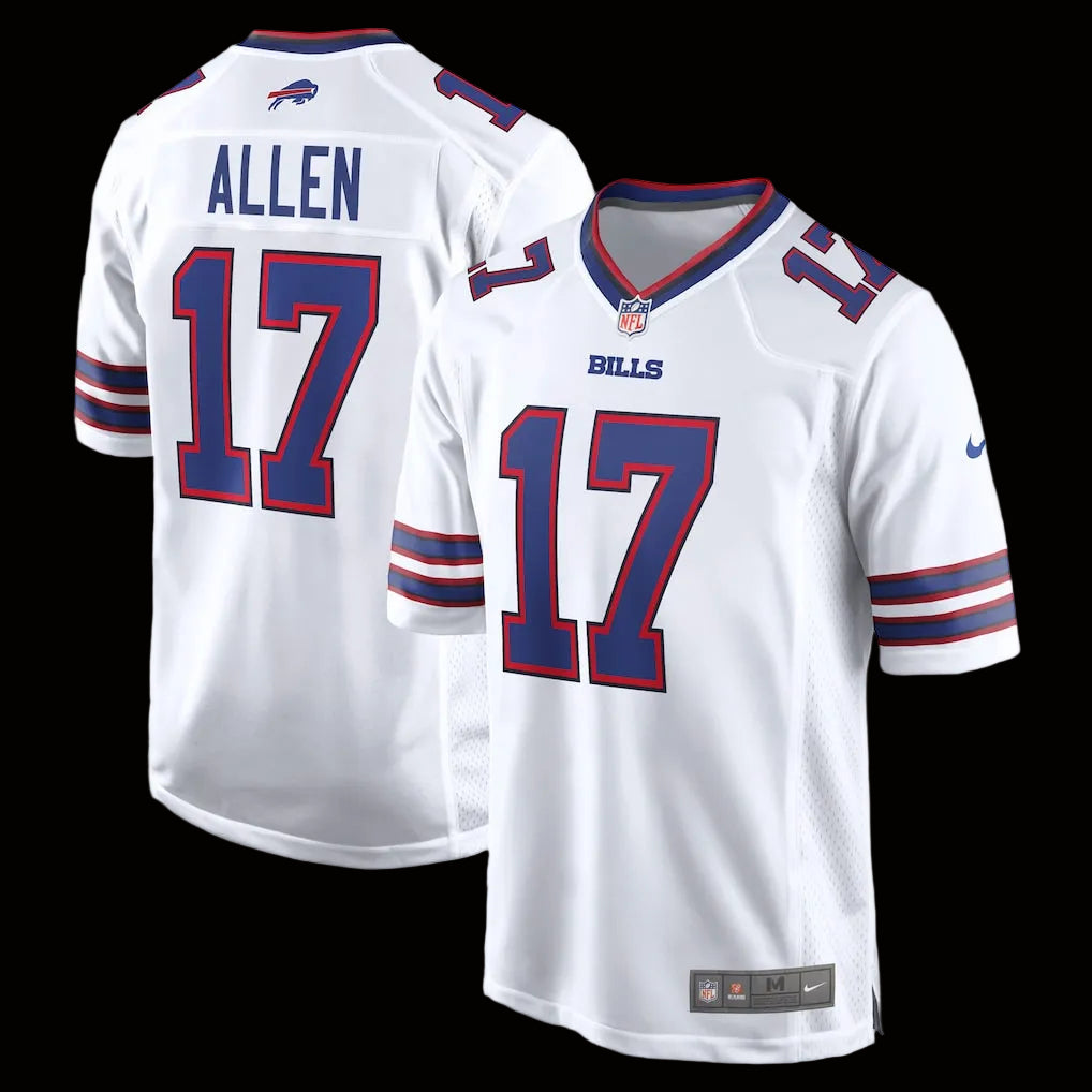 Men's Buffalo Bills Josh Allen Nike White White Game Player Jersey