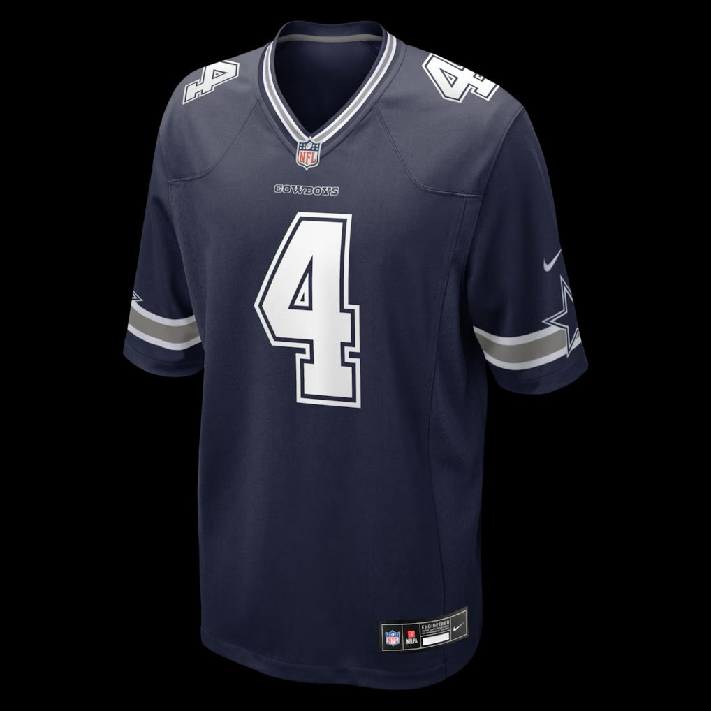 Men's Dallas Cowboys Dak Prescott Nike Navy Game Team Jersey