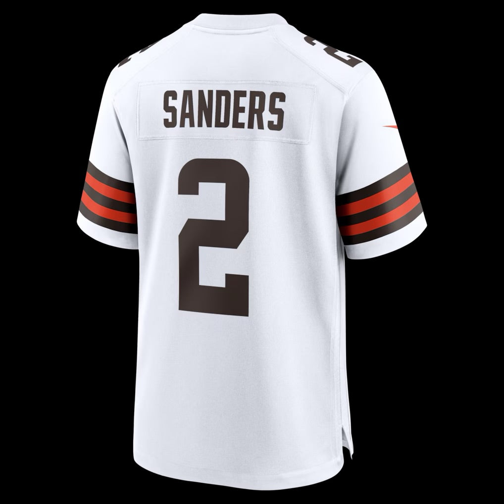 Men's Cleveland Browns Shedeur Sanders Nike White Game Jersey