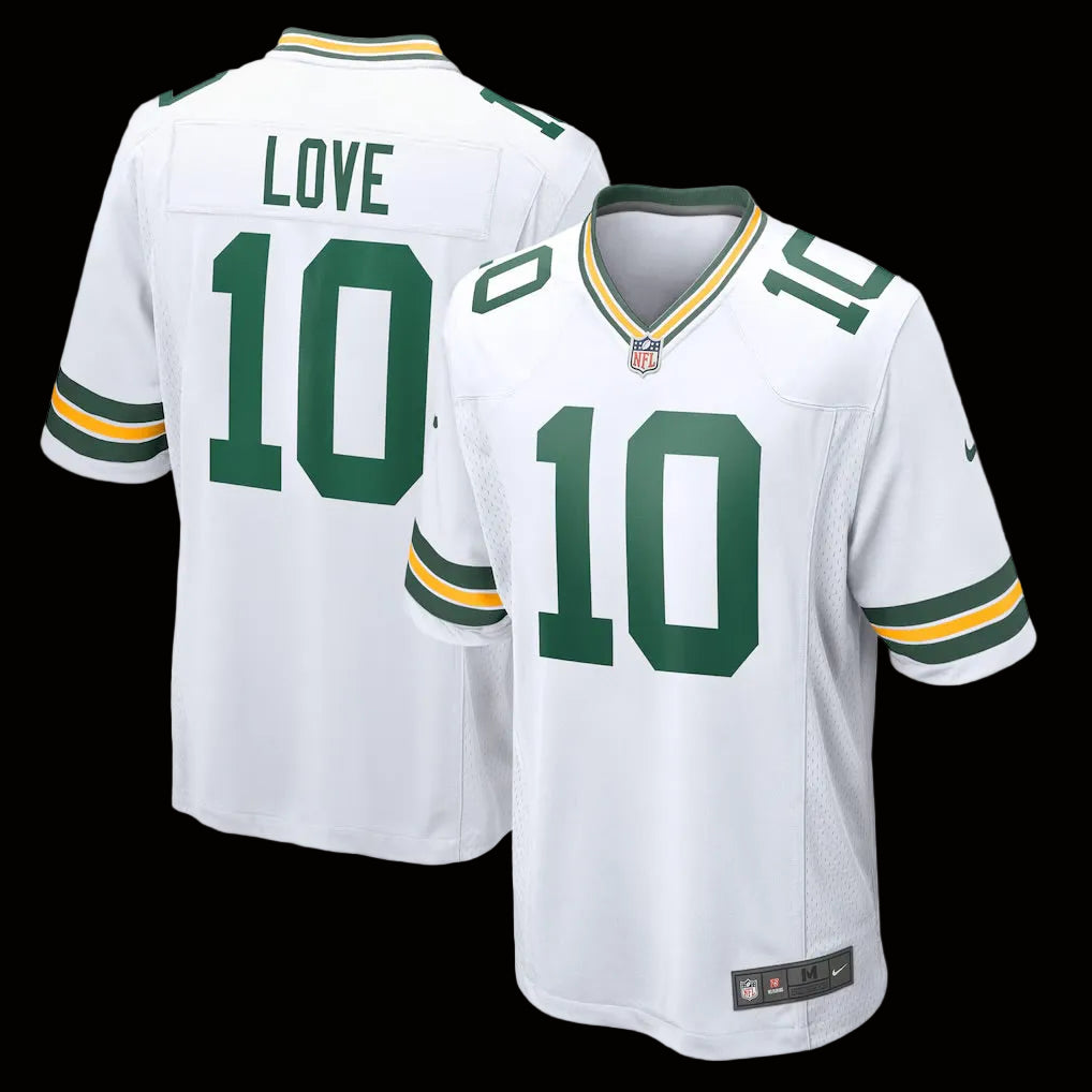 Men's Green Bay Packers Jordan Love Nike White Game Jersey