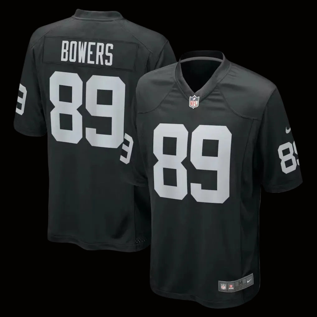 Men's Las Vegas Raiders Brock Bowers Nike Black Player Game Jersey