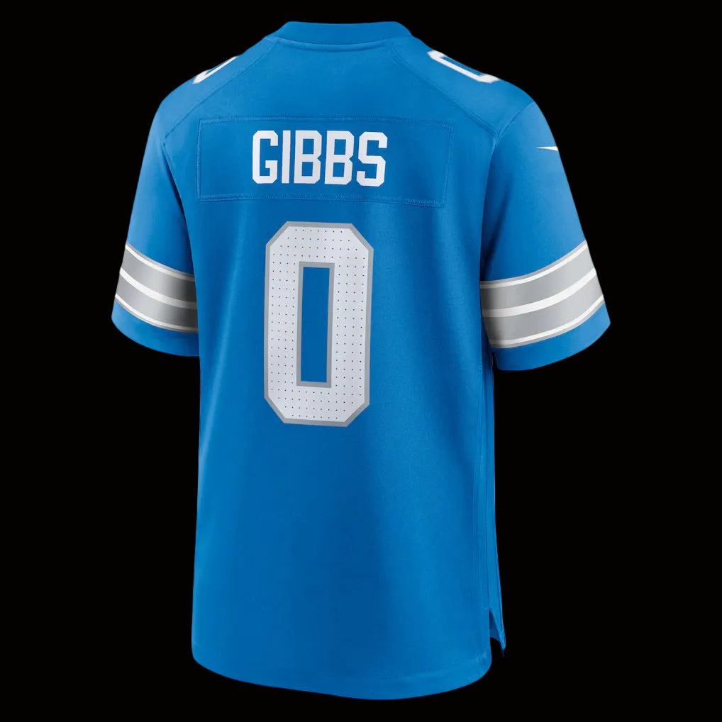 Men's Detroit Lions Jahmyr Gibbs Nike Blue Game Player Jersey