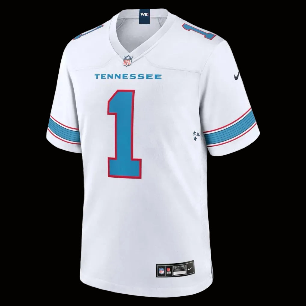 Men's Tennessee Titans Cameron Ward Nike White Game Jersey