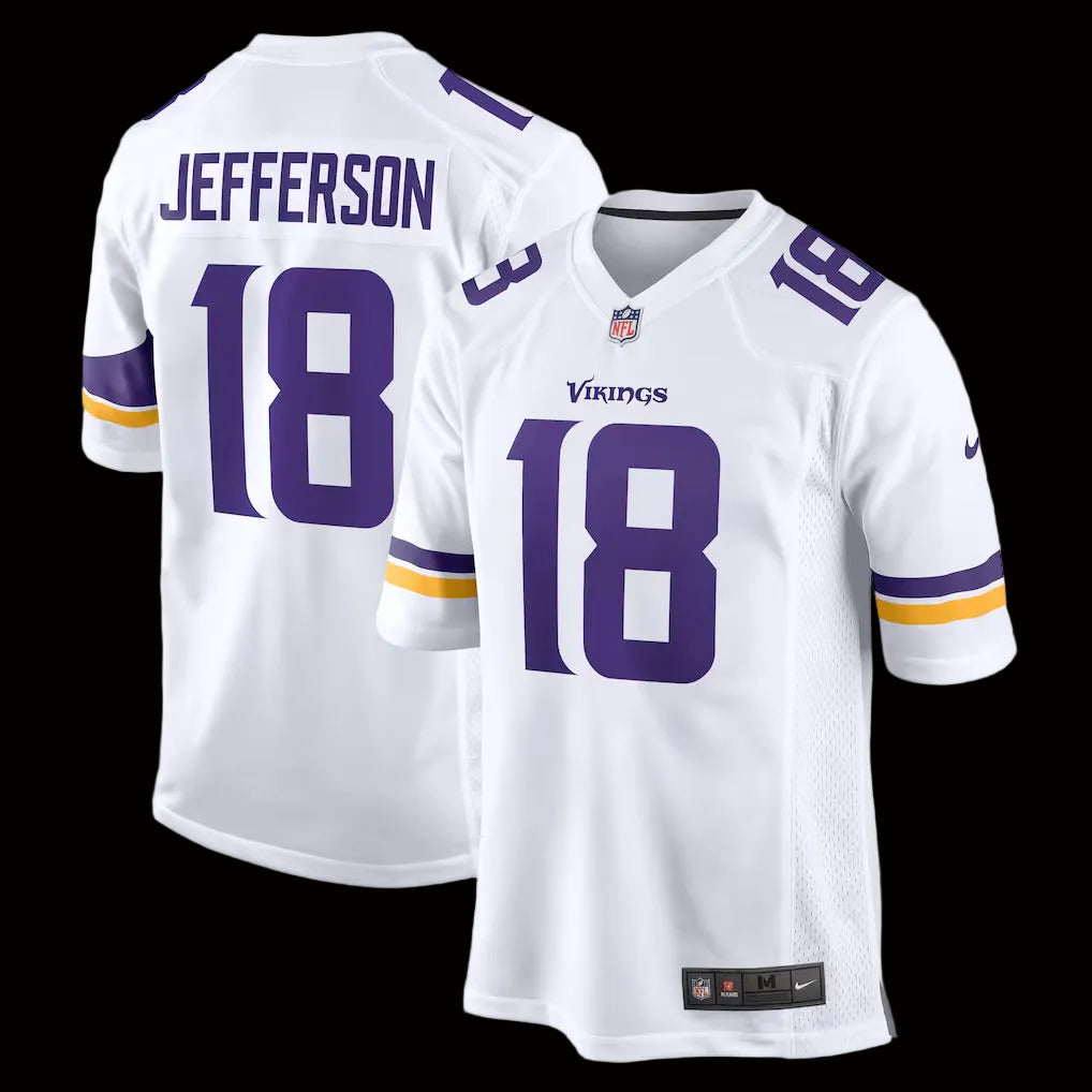 Men's Minnesota Vikings Justin Jefferson Nike White Game Player Jersey