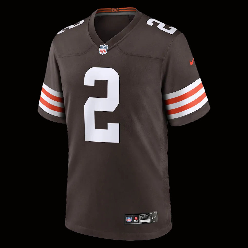 Men's Cleveland Browns Shedeur Sanders Nike Brown Game Jersey