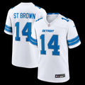 Men's Detroit Lions Amon-Ra St. Brown Nike White Game Jersey