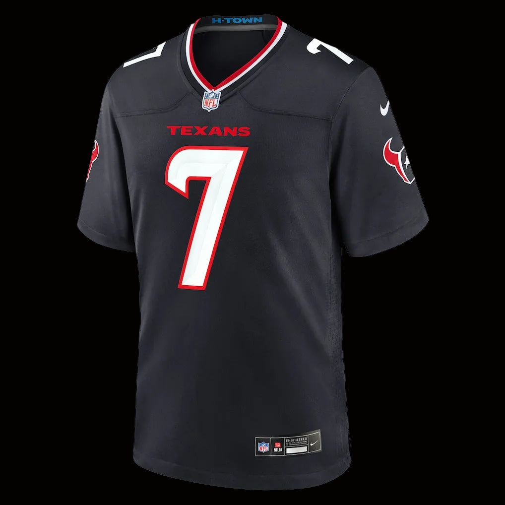 Men's Houston Texans C.J. Stroud Nike Navy Game Jersey