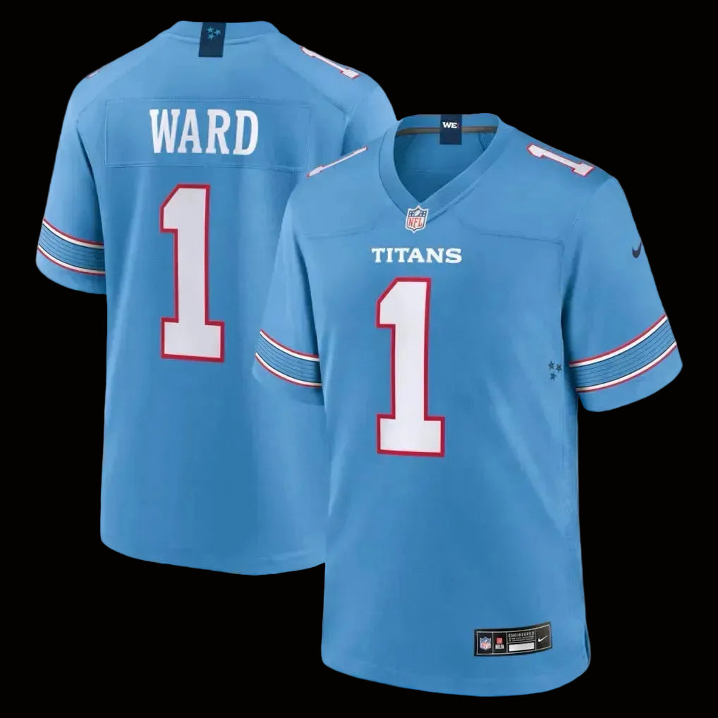 Men's Tennessee Titans Cameron Ward Nike Light Blue Game Jersey