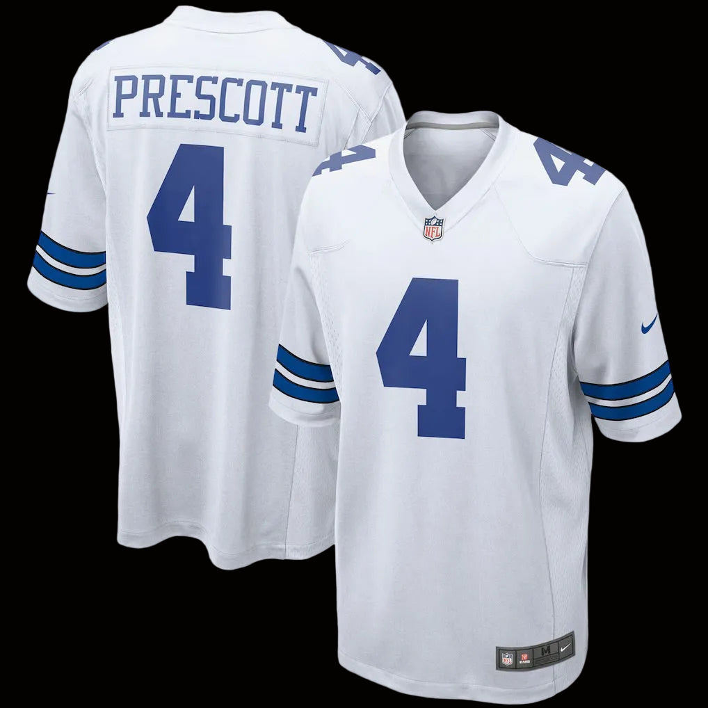 Men's Dallas Cowboys Dak Prescott Nike White Game Team Jersey