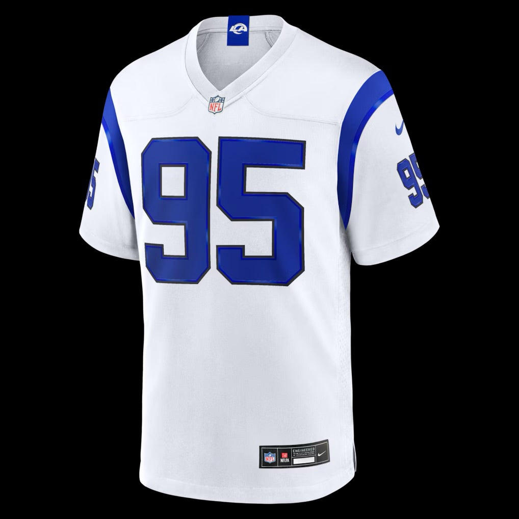 Men's Los Angeles Rams Myles Garrett Nike Fearsome White Game Jersey