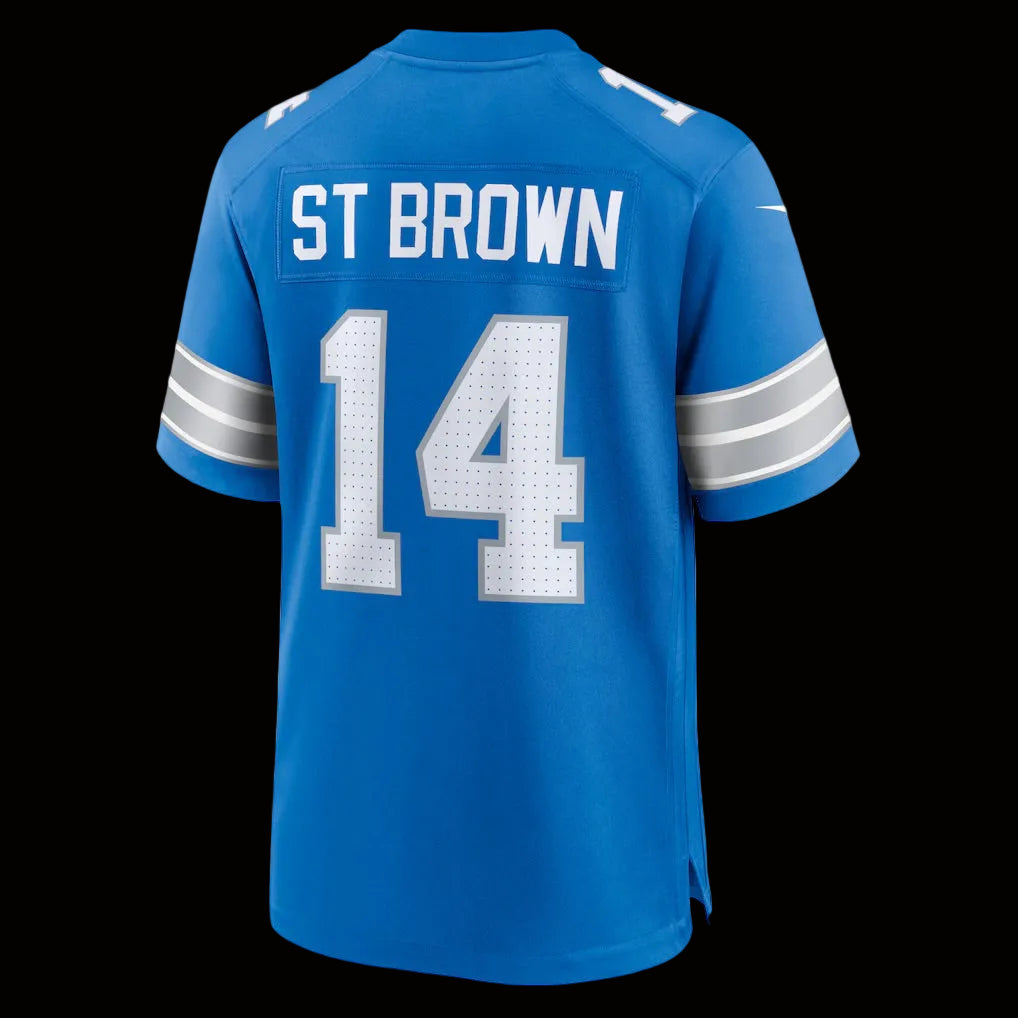 Men's Detroit Lions Amon-Ra St. Brown Nike Blue Game Jersey