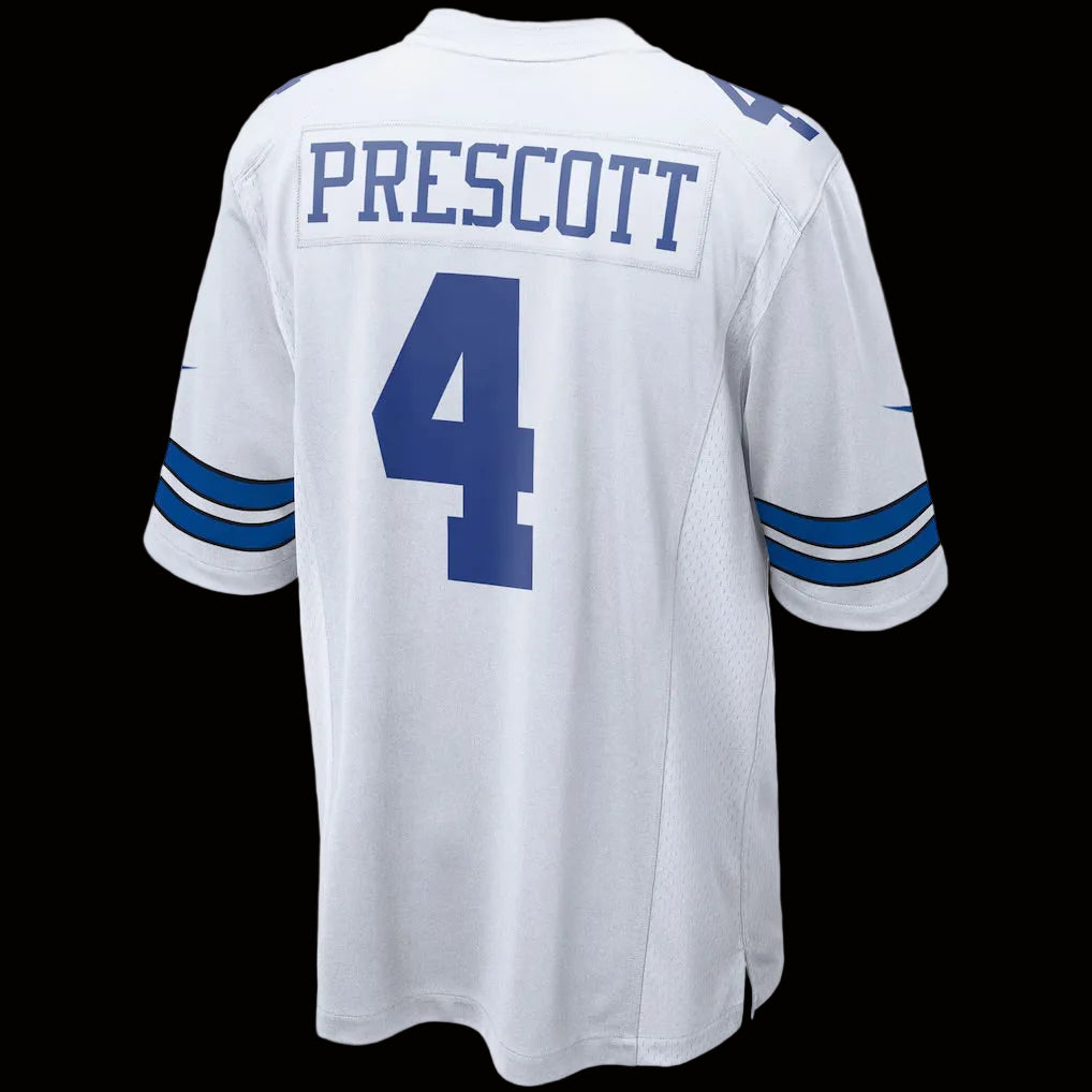 Men's Dallas Cowboys Dak Prescott Nike White Game Team Jersey