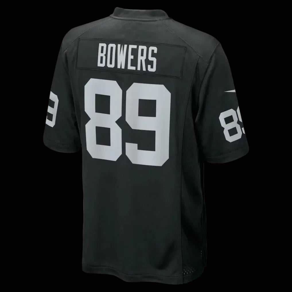 Men's Las Vegas Raiders Brock Bowers Nike Black Player Game Jersey
