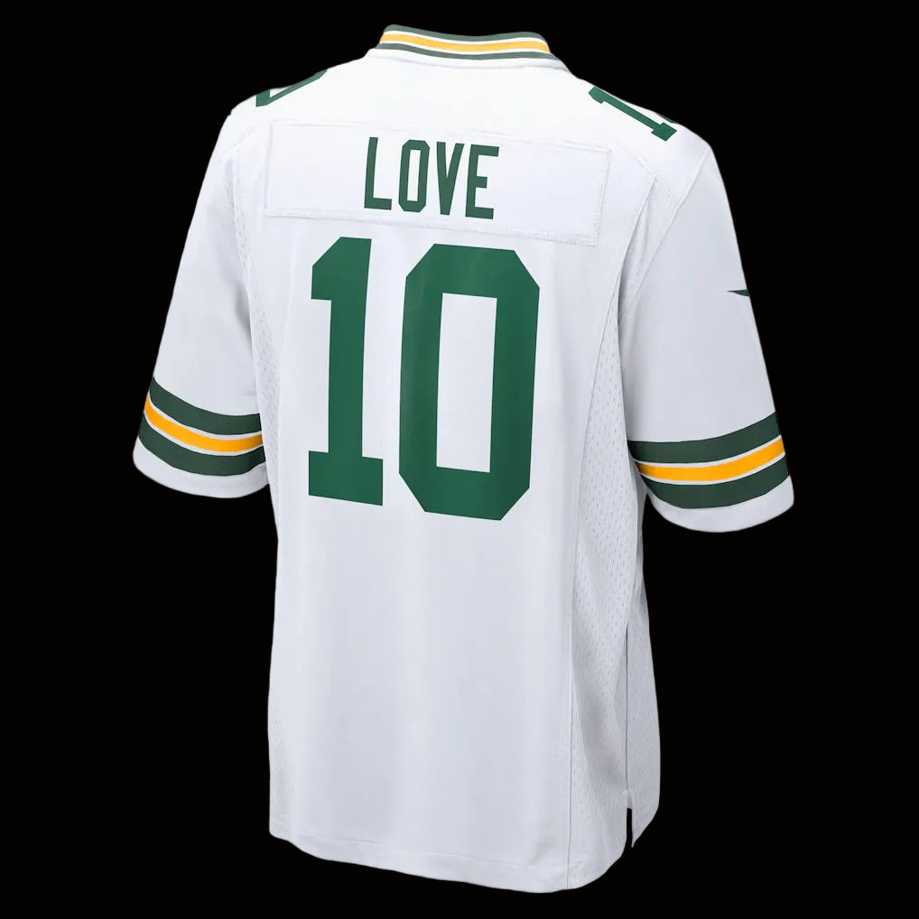 Men's Green Bay Packers Jordan Love Nike White Game Jersey