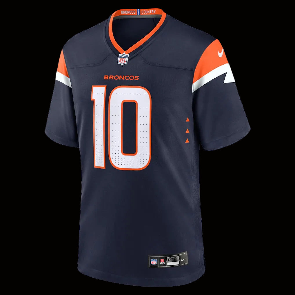 Men's Denver Broncos Bo Nix Nike Navy Alternate Game Jersey