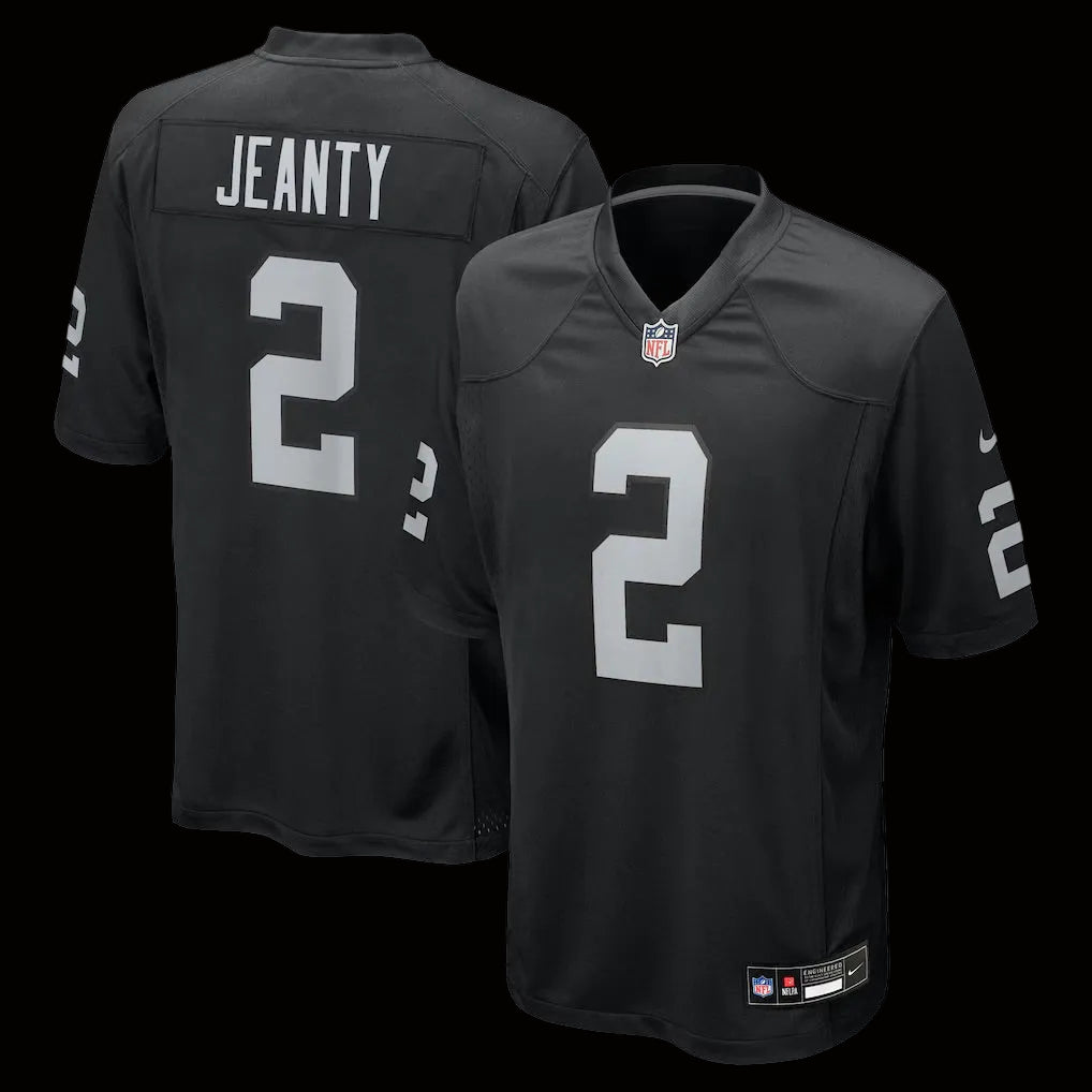 Men's Las Vegas Raiders Ashton Jeanty Nike Black Team Game Jersey