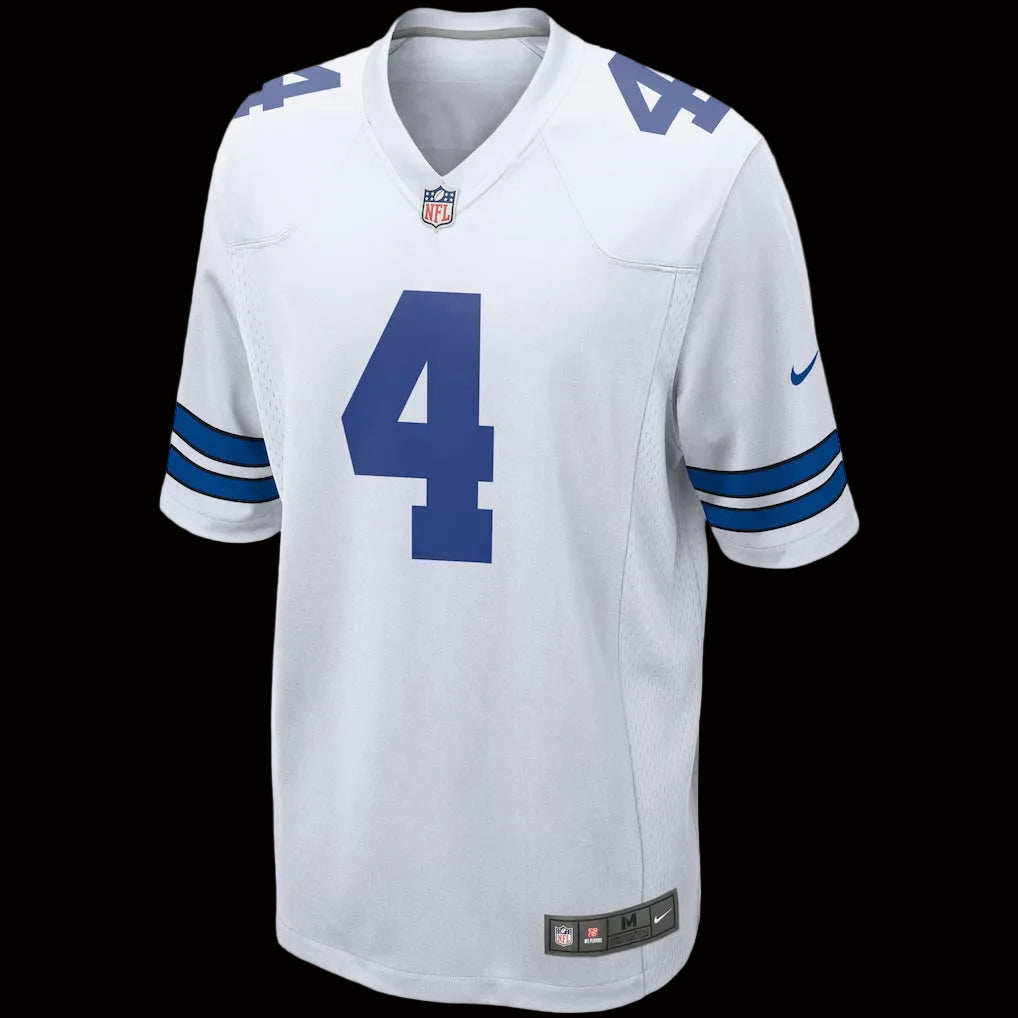 Men's Dallas Cowboys Dak Prescott Nike White Game Team Jersey