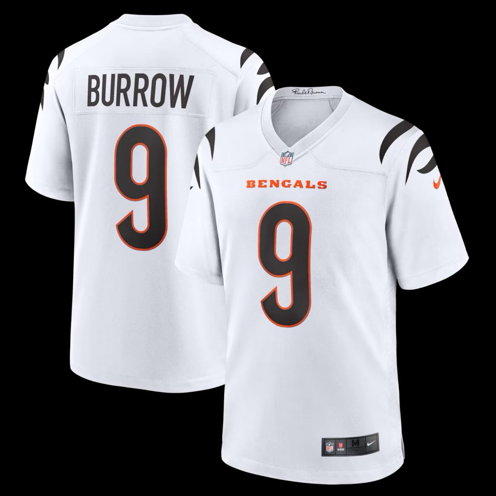 Men's Cincinnati Bengals Joe Burrow Nike White Game Jersey
