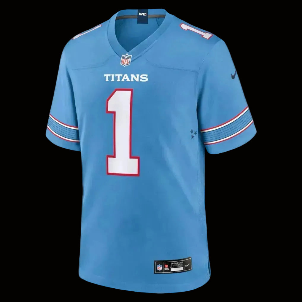 Men's Tennessee Titans Cameron Ward Nike Light Blue Game Jersey