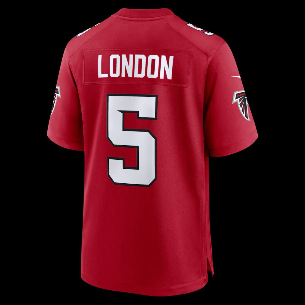 Men's Atlanta Falcons Drake London Nike Red Game Jersey